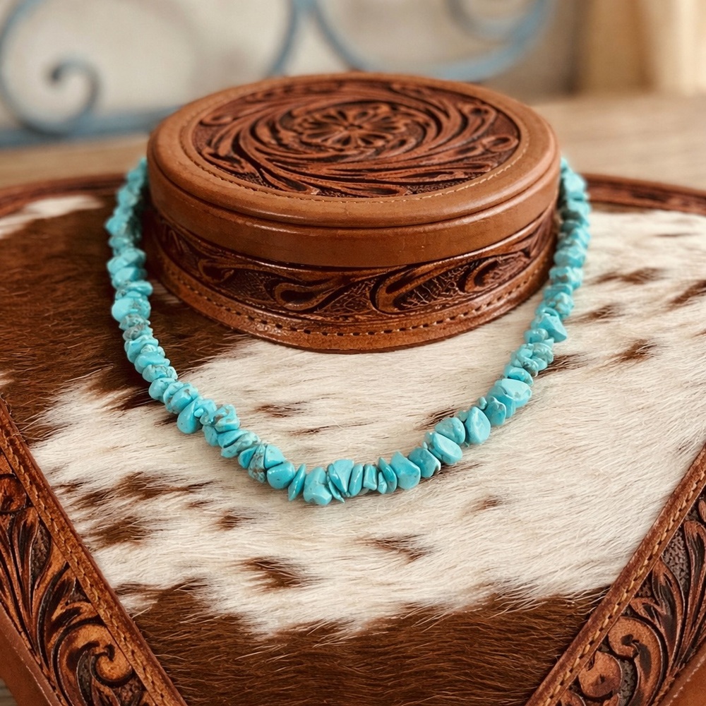 Turquoise Chip Necklace - Women Jewelry